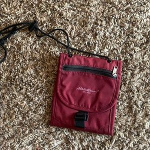 Eddie Bauer Travel maroon purse.